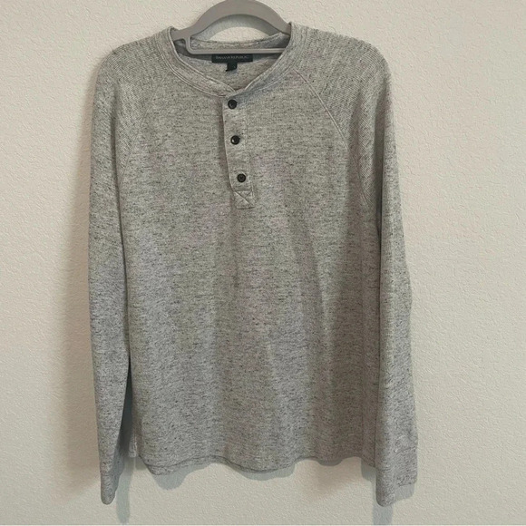 Banana Republic Textured Sweater Mens Light Gray Large - Picture 1 of 10
